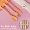 Wooden Spoons And Chopsticks Bamboo Cutlery Set Bamboo Knife Fork And Spoon Student Cutlery, Outdoor Wooden Portable Set