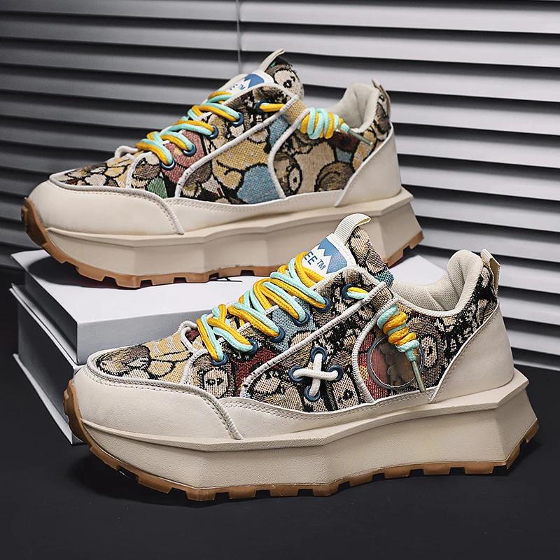 Men's New Thick Soled Versatile Sports Shoes Brand Design Personalized Anti Slip and Wear Resistant Men's Shoes Size39-44