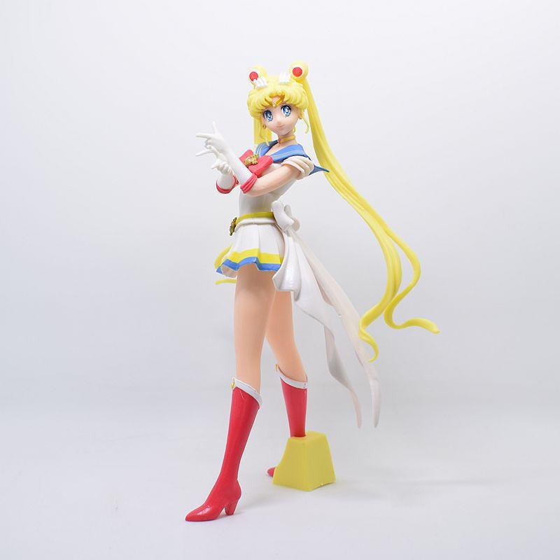 Non-Toxic Sailor Moon Figure Anime Cartoon Jupiter Makoto Venus Minako Tsukino Rabbit Doll Toy Little Princess Cake Decoration Ornaments