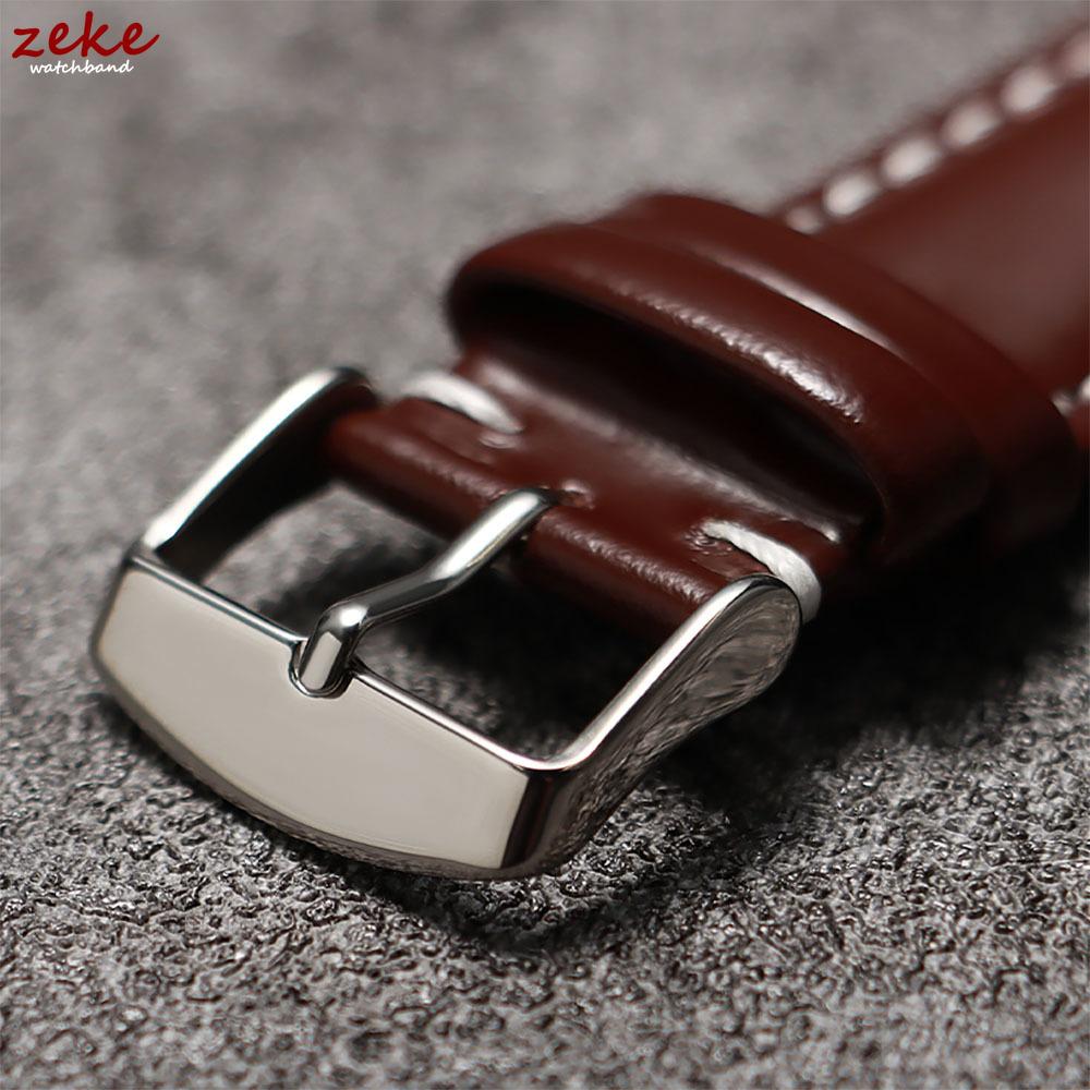 20mm 22mm Universal Oiled Leather Watch Band Quick Release Bracelets Brown Black Genuine Leather Strap for Samsung Watch 7/6/5/4