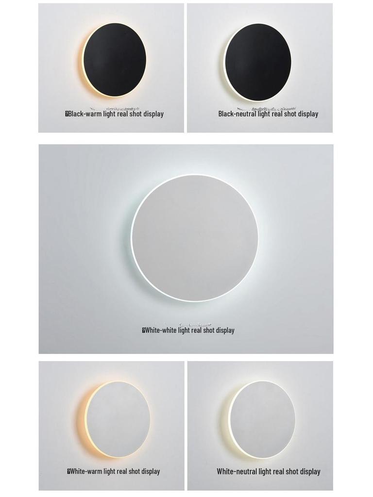 Nordic Modern LED Wall Lamp for Bedroom, Corridor, Staircase - Touch Control, Round Shape - Simple and Stylish Design