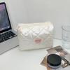 Quilting Women's Cosmetic Pouch Large Capacity Travel Storage Bags Simple Plaid Ladies Clutch Handbags Big Toiletry Bag
