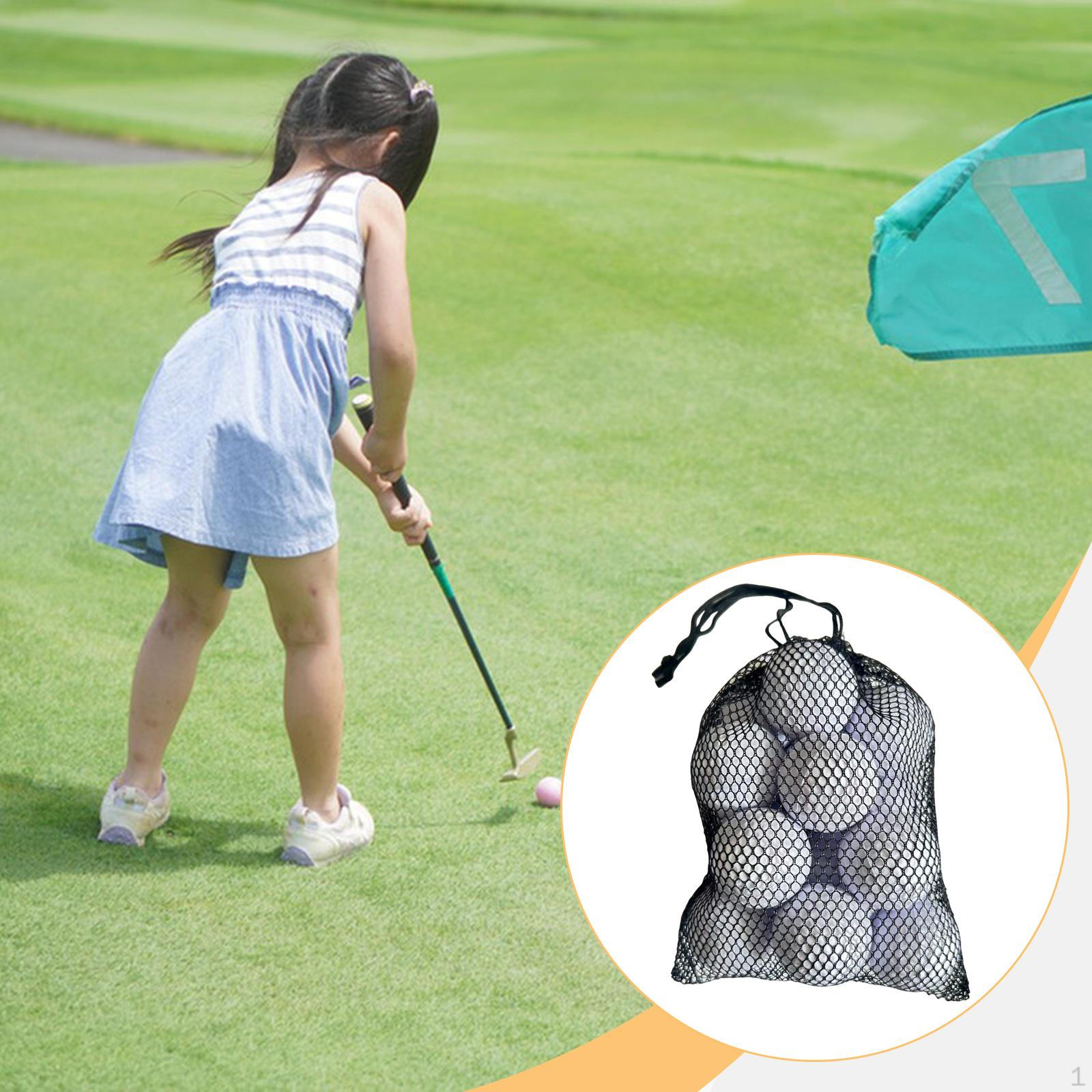 

15 Pieces Golf Practice Balls Equipment Lightweight for Children Realistic Texture with Drawstring белый
