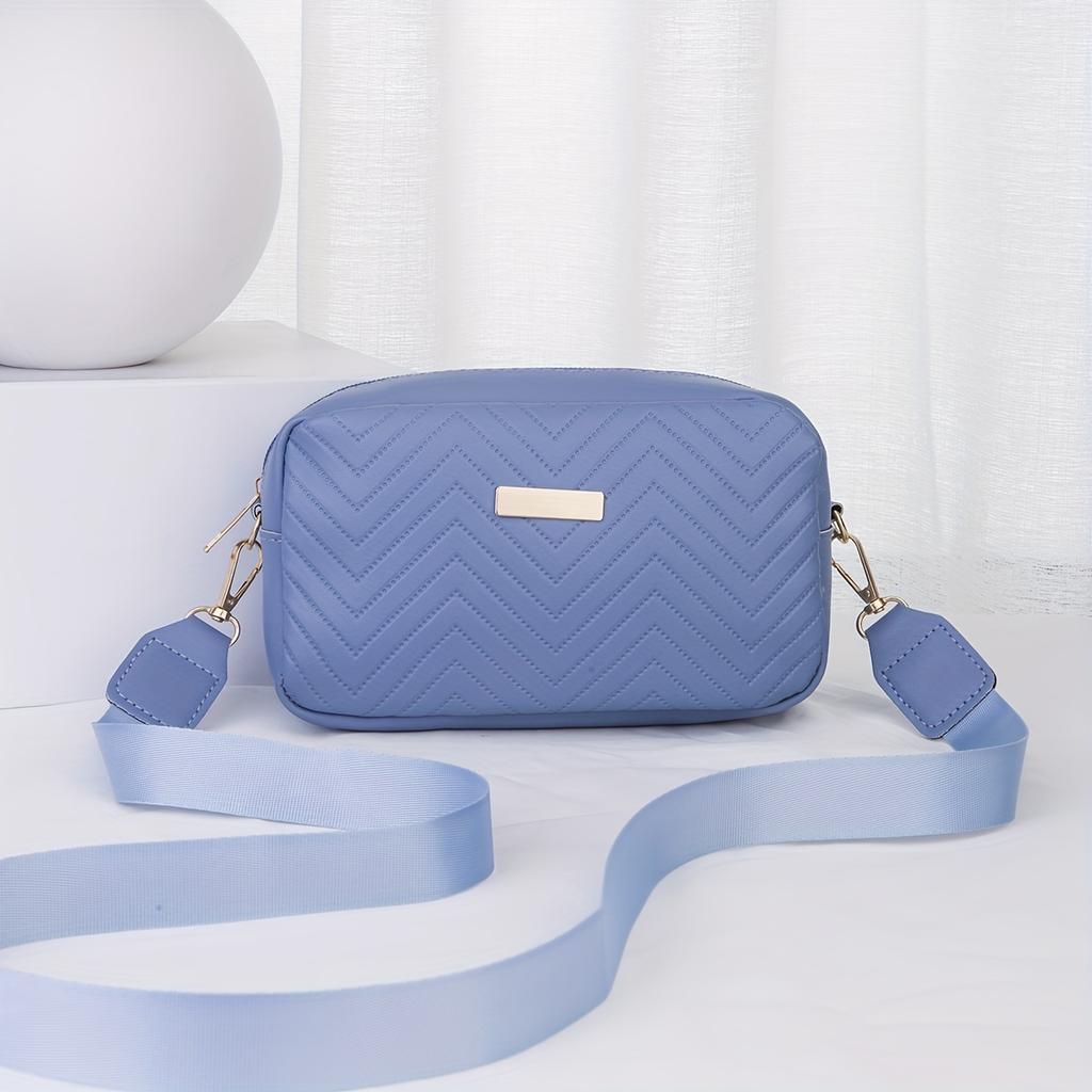 Simple Wave Embossed Shoulder Bag, Fashiable and Versatile Women's Leather Crossbody Bags, Suitable for Commuting and Banquets