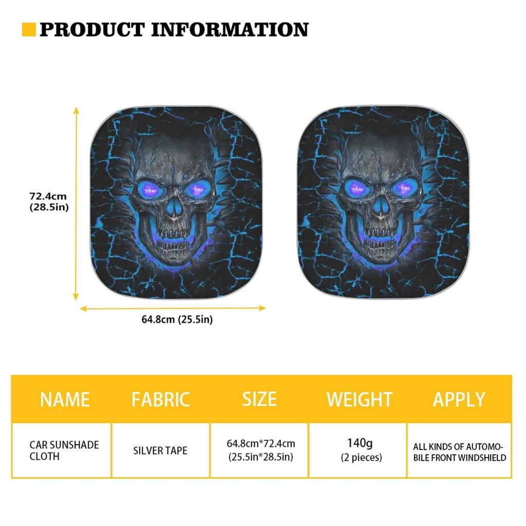 Christmas Eve Fright Element, Car Shade Front Windshield Shade Two-Piece