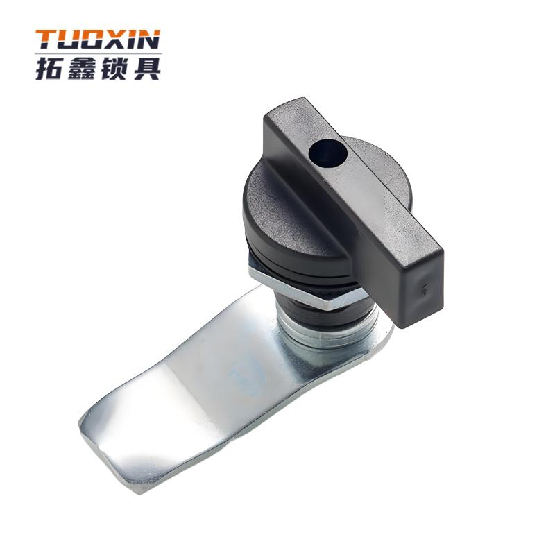Tuoxin MS406 Quarter Turn Cam Lock Electric Cabinet Lock Machinery Cabinet Door Lock Keyless Handle Cylindrical Tongue Lock (Black,Steel Door&Zinc Alloy&Cam Lock) чёрный