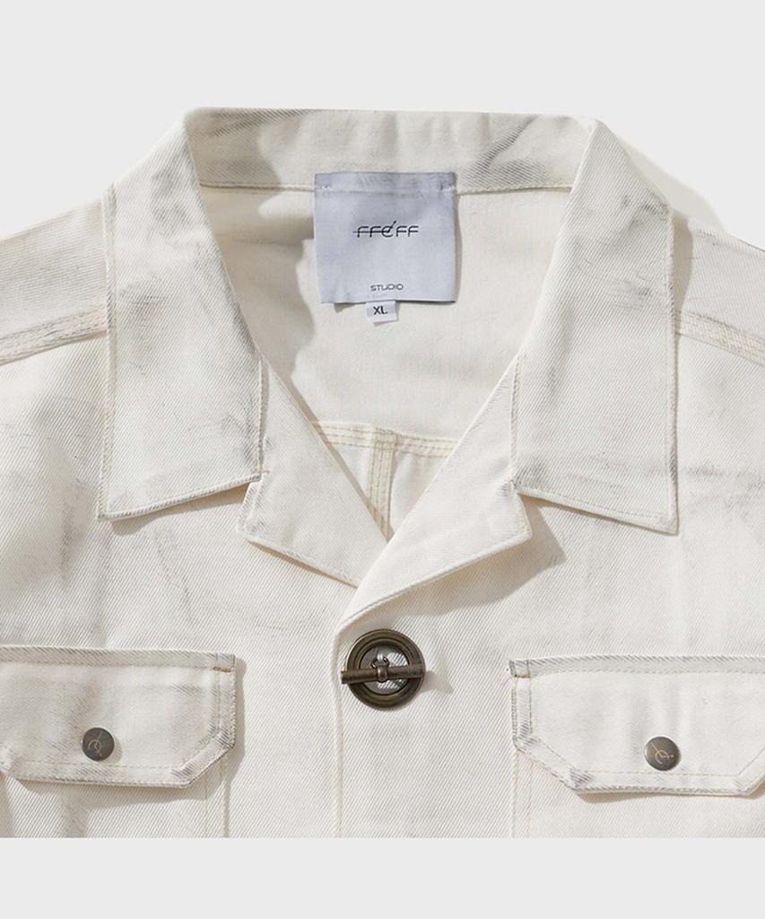 Ffeff Studio Cornmill Dirty Wash Denim Jacket (Ivory)