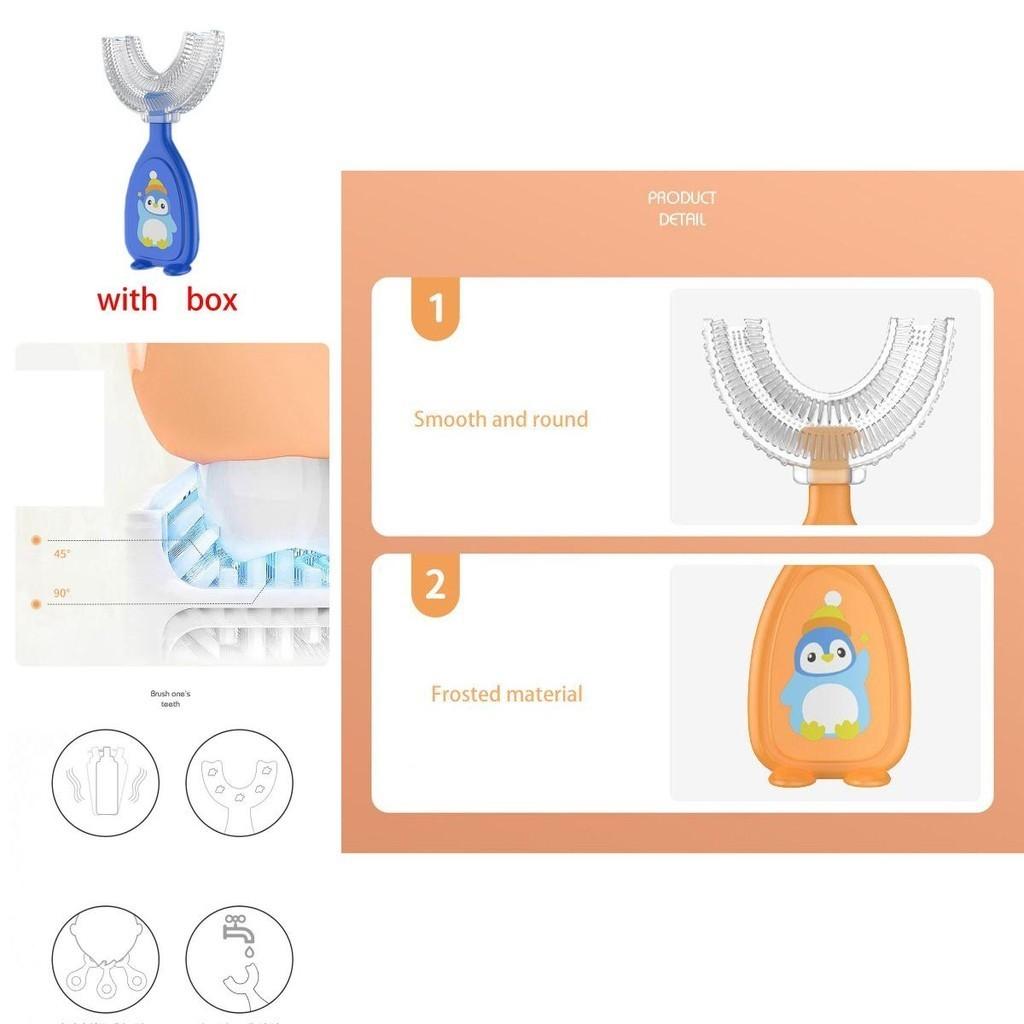 Childrens Ushaped Silicone Toothbrush For Oral Cleaning With Soft Bristles In Multiple Colors