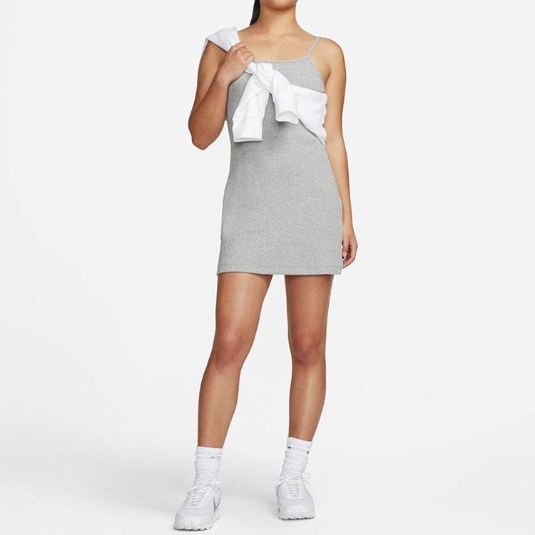 Nike Sportbekleidung American Vintage Einfarbig Lässig Sport Tankkleid Damen Kleider Grau DM6231-063