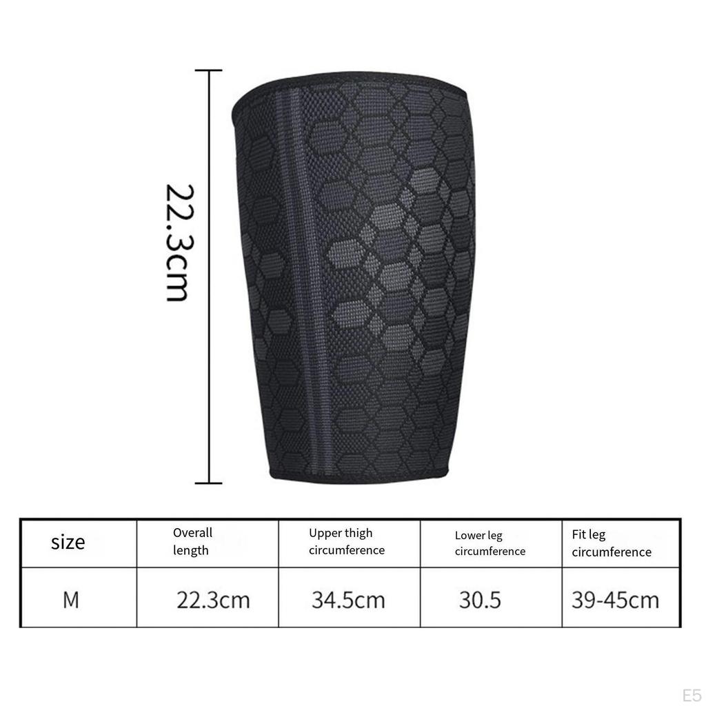 Thigh Compression Sleeve Hamstring Anti Slip High Elastic Upper Leg for