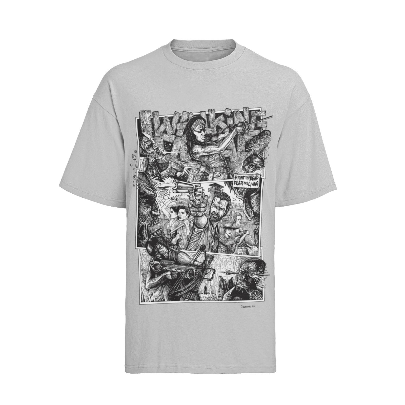 The Walking Dead Zombie Comic T-Shirt Mens Womens Tees Top Herren Baumwolle S