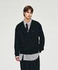 Ziosongzio [Collection] Asymmetric Knit Cardigan Black Bi2Kt205Bk