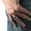 Vintage Punk Poker Joker Silver Color Rings for Men Goth Jewelry Anillos Women Finger Ring Gift