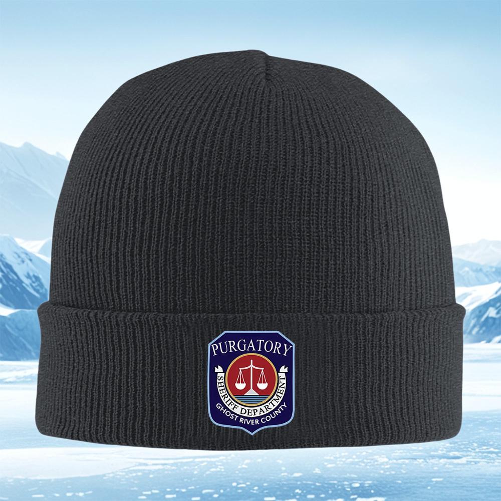 Badge scales river county ghost Men Women Unisex Knitted Hat Beanie Pullover Cap Winter Thermal Warm Christmas Outdoor Cycling H