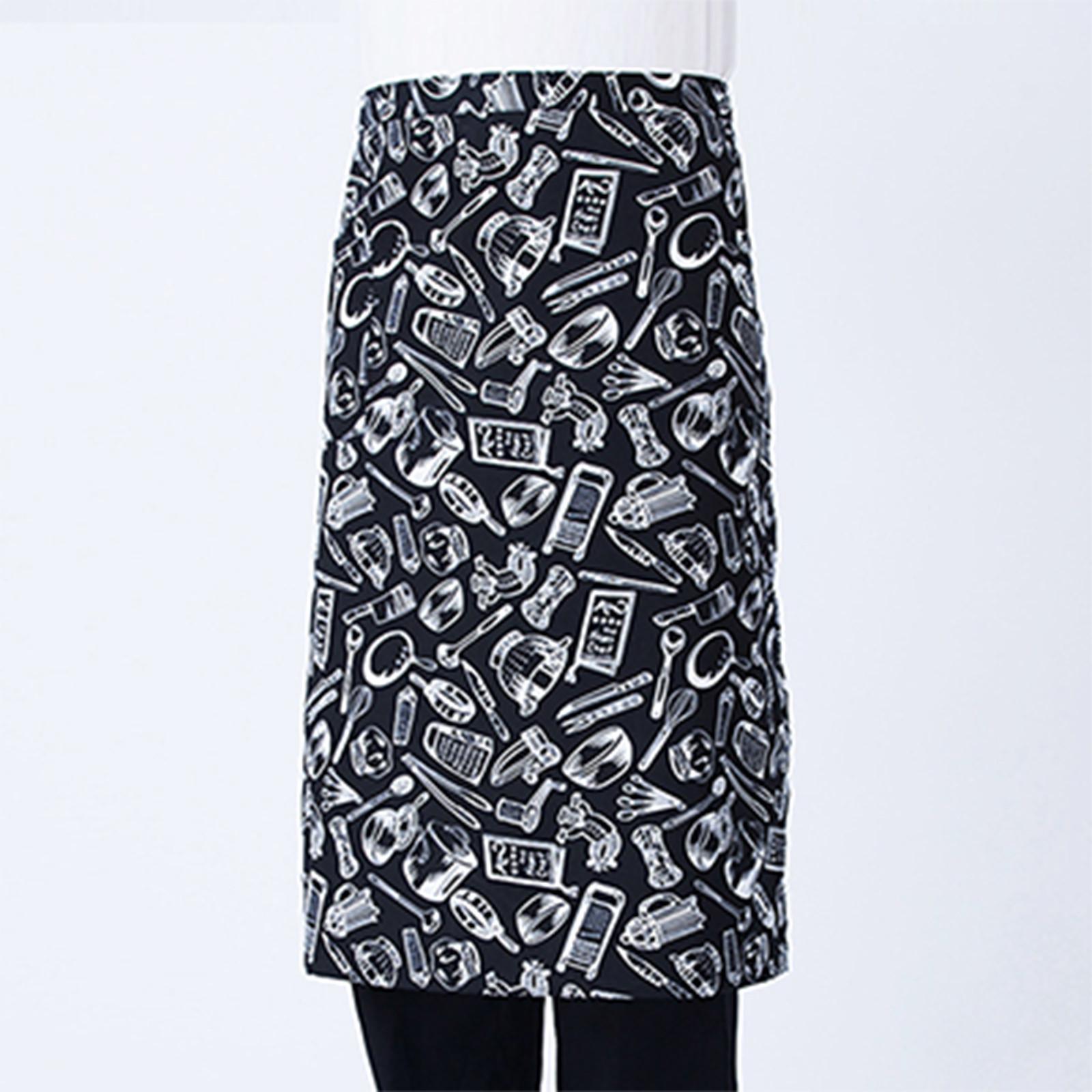 Фартук для шеф-повара, полуобрезанный рабочий фартук, фартук для официанта в ресторане, кафе One Size