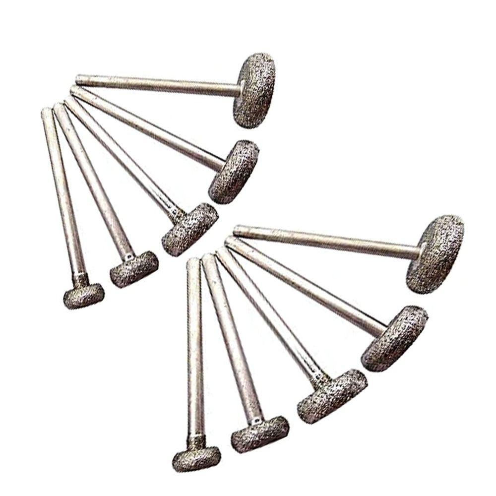 

10 шт., круглые алмазные фрезы, наборы для полировки наждаком и карборундом, резьба, гравировка, шлифовка