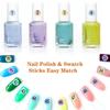 10Pcs Waterproof Nail Polish Number Label Stickers Easy To Read Marking Tool for Beginner DIY Nail Art Color Classification
