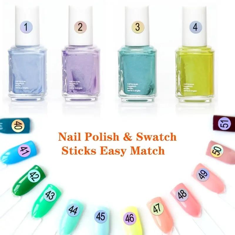10Pcs Waterproof Nail Polish Number Label Stickers Easy To Read Marking Tool for Beginner DIY Nail Art Color Classification