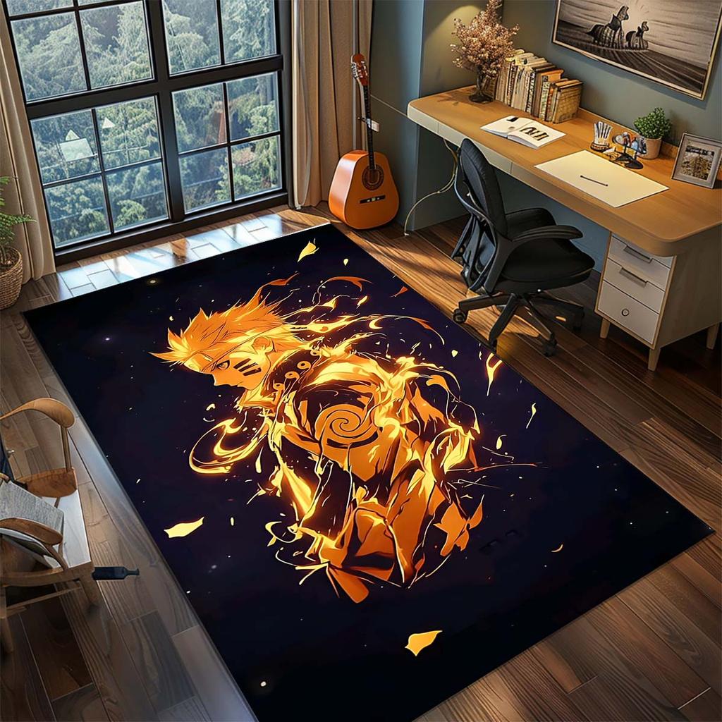 Naruto Anime Koberec Velký Koberec Protiskluzová Omyvatelná Podložka do Místnosti pro Hráče Ložnice Domácí Dekorace -QJY