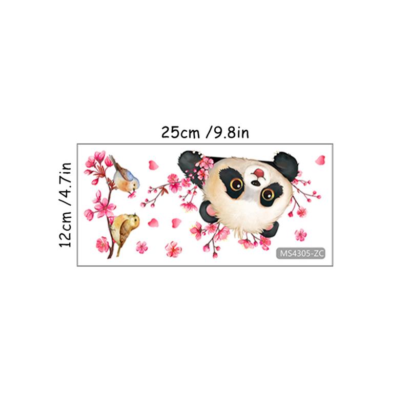Cute Baby Panda Vinyl Wall Art Switch Stickers Aesthetic Room Decoration For Home Nursery Kids Bedroom Animal Anime Poster