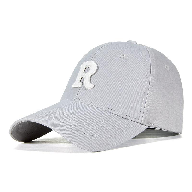 Multi-Color Hardtop R-Letter Baseball Hat Men'S And Women'S Sports Sunshade Sun Protection Moisture Cap Has Large Size