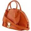 Salvatore Ferragamo Fiamma Handbag 2WAYShoulder Orange leather Women Used