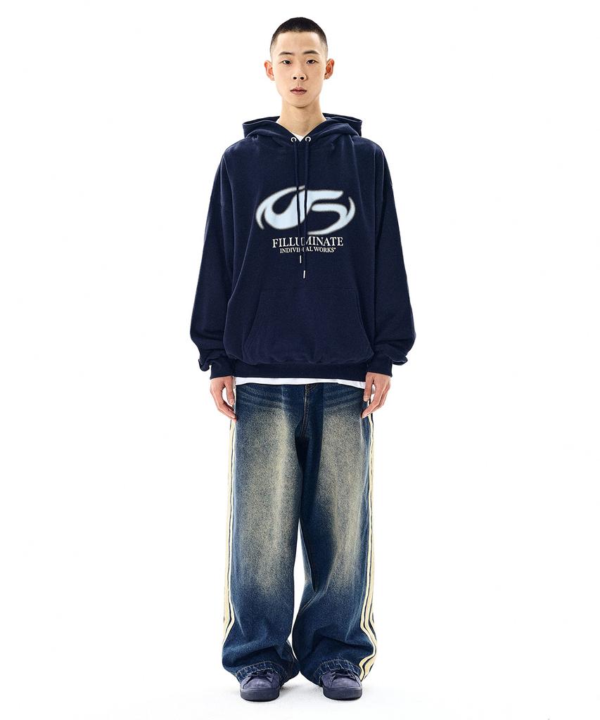 Symbol Logo Spread Hoodie - Navy