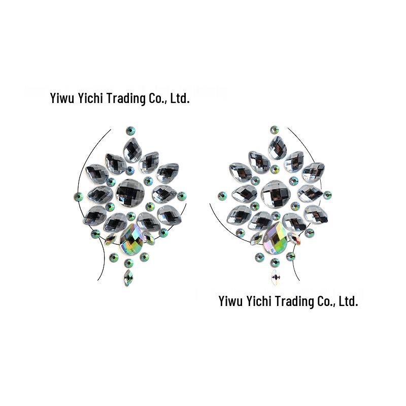 Diamant-Tattoo-Aufkleber für Make-up & Karnevals-Brustdekoration