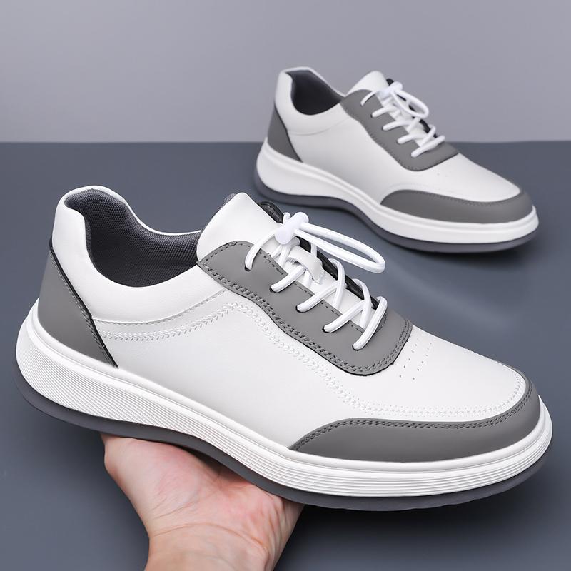 Fashion New Trend Men Leather Casual Shoes Leisure Walk Sneakers Classic Mens Skateboard Footwear Spring Summer Tenis Masculino Sneakers