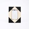 Contemporary Geometric Resin Photo Frame – Black & White