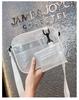 Lässige durchsichtige PVC-Tasche Damen Umhängetaschen Gelee Kleine Handytaschen Schultertasche Handtasche Kartenhalter Durchsichtige Damen Geldbörse