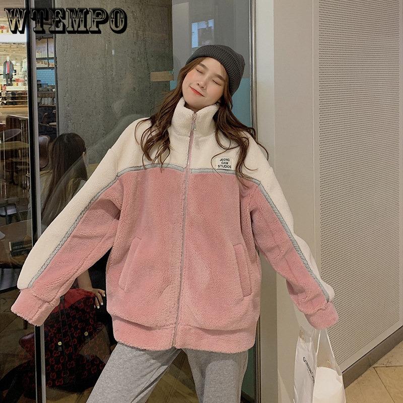 Повседневное женственное зимнее пальто из овечьей шерсти с воротником-стойкой на молнии — фото 8