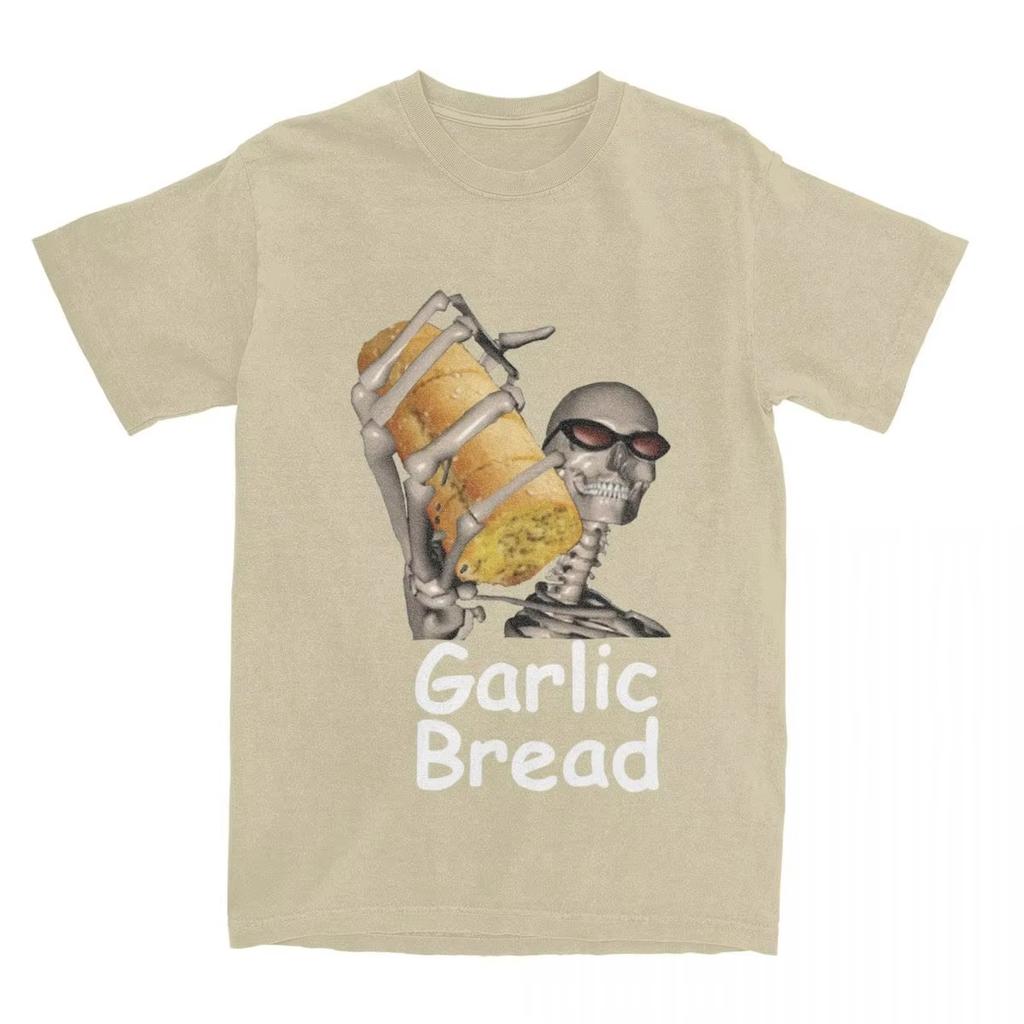 Streetwear Funny Meme I Love Garlic Bread Skeleton T-shirts Women's Unisex Bavlněné Letní Casual Harajuku Oversized Short Sleeve