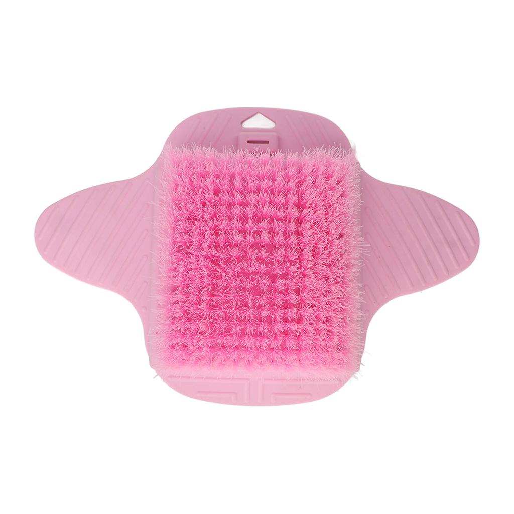 Foot Brush with Suction Cup Wall Mounted Foot Scrubber Sole Cleaning Massage Exfoliation Brush Pink