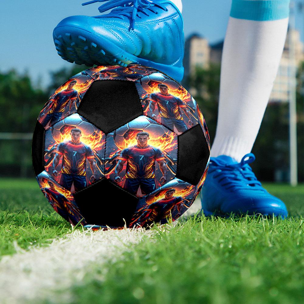 Size 5 Printed Football Resistant Outdoor Training Soccer Ball