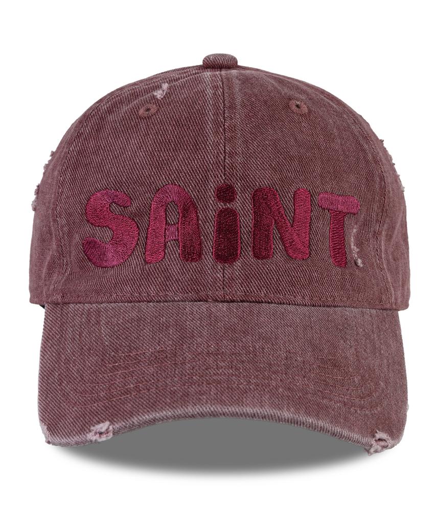 Wig Saint Damaged Pigment Ball Cap - Burgundy