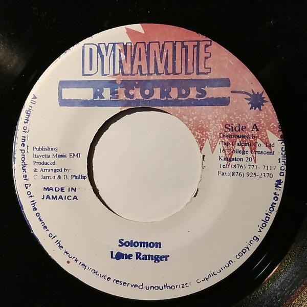 

7inch Record LONE RANGER Solomon NONE Dynamite Record Jamaica Reggae Ska Dub Used