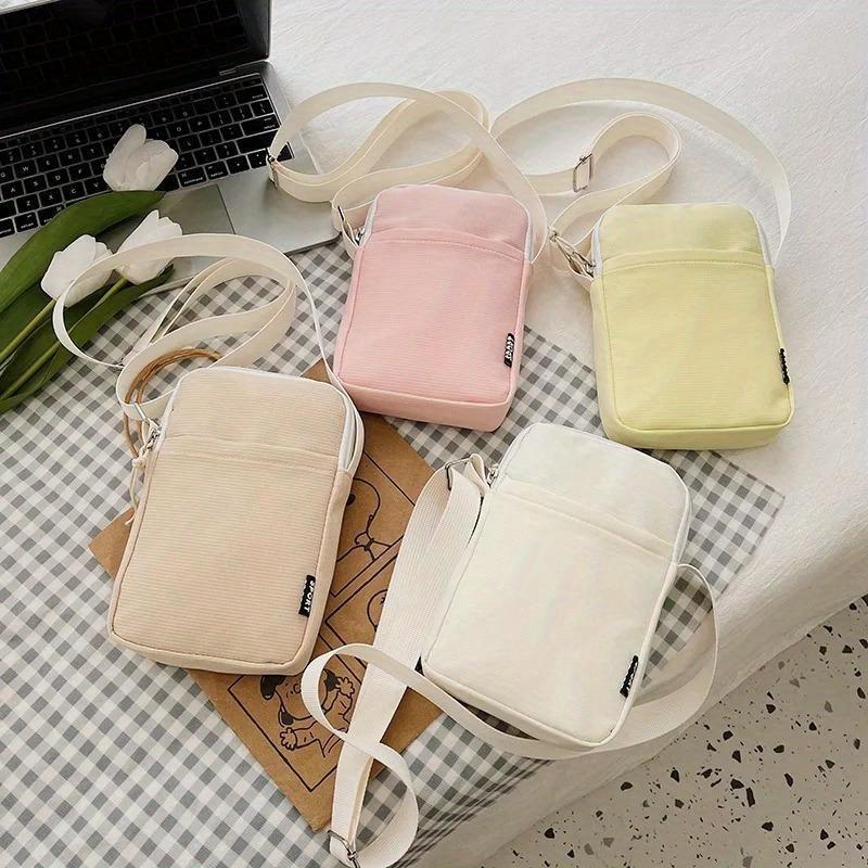 Mobile Phone Bag Women's Single Shoulder Crossbody Bag Coin Purse Nylon Handbag Minimalist Small Cell Phone Pouch