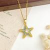 Necklace Ocean Wave Sea Star Oyster Necklace Accessory Women's Simple Design Accessory
