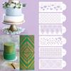 Cake Decorating Stencil Set Reusable Lace Border Pattern Stencils for DIY Cookies Fudge Frosting Airbrush Baking Pastry Tools