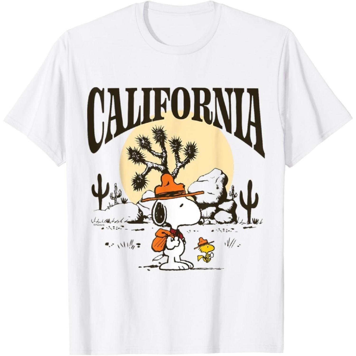 Peanuts - Футболка с изображением Бигля Скаута Снупи, Калифорния XXXXXL белый