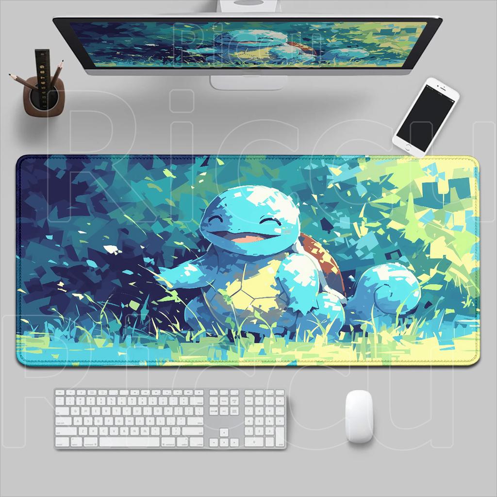 XXL Gaming Laptop Office Convenient Mousepad HD Printing squirtle Anime Desk Carpet Large Lock Edge Pokemon PC Keyboard Tablemat