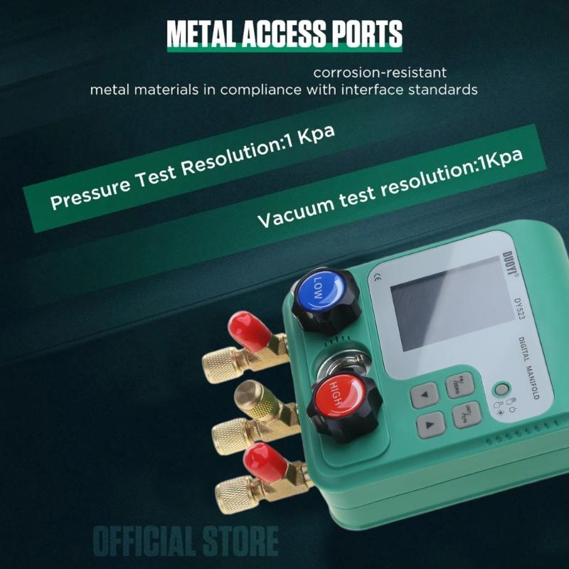 High Precise Car Air Conditioning Refrigerants Pressure Gauge with LED Display Suitable for Easy Monitoring Diagnostics