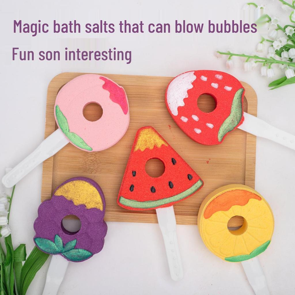 Fruit Essential Oil Bubble Bath Bomb for Kids - Multi-Bubble Bath Ball