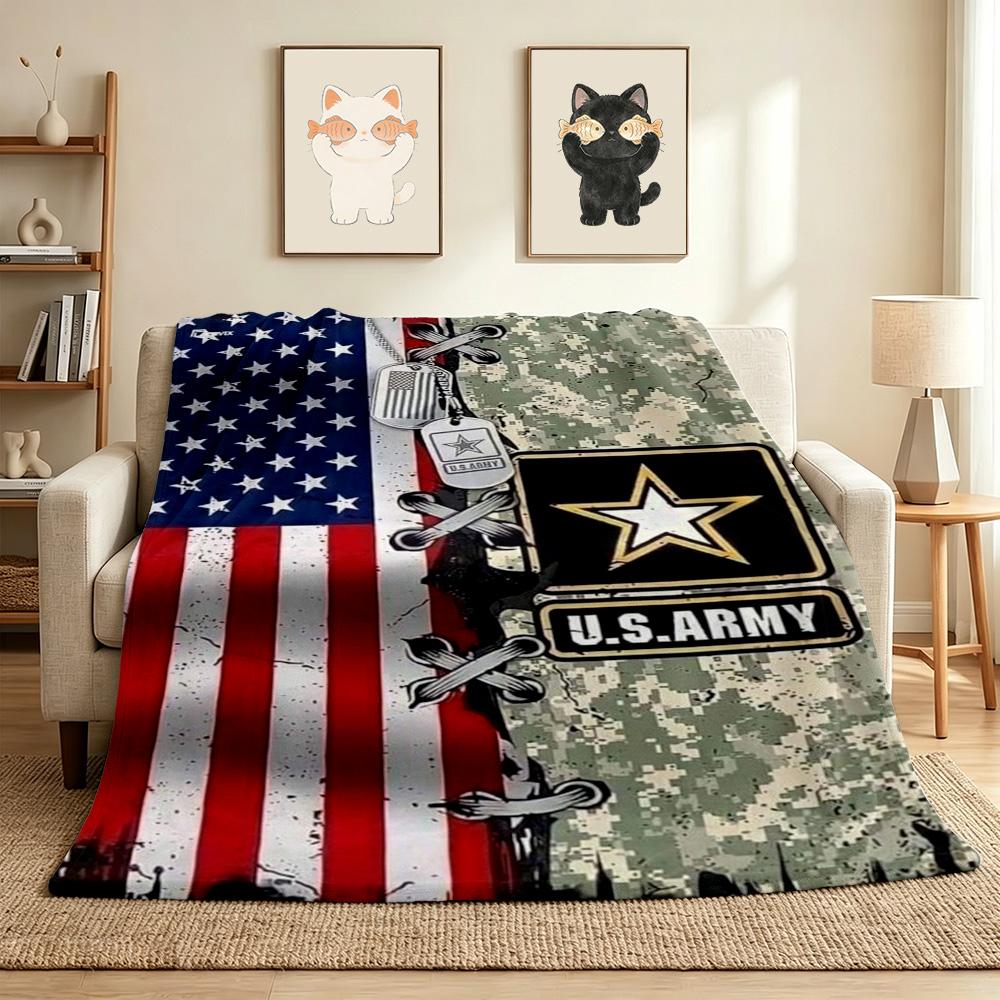 Army Pride Flannel Blanket Throw Blanket Soft Warm Sofa Bed Camping Car home Decor Unique Christmas Gift C9301515