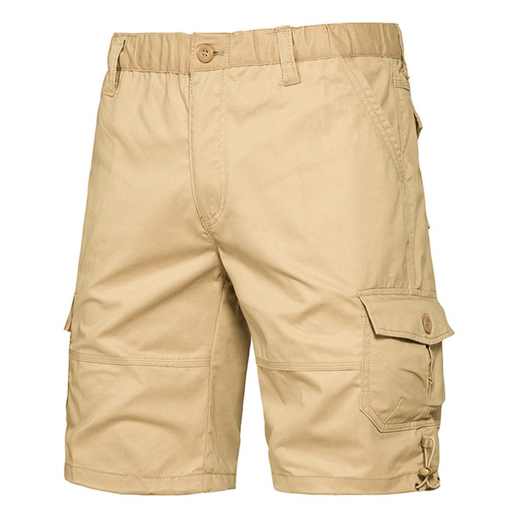 Pantaloncini cargo multitasche estivi da uomo Pantaloncini cargo larghi tinta unita alla moda casual da uomo