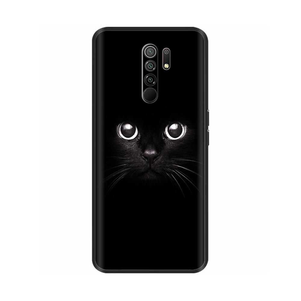Silicon Case for Xiaomi Redmi 9 Redmi9 Case Back Cover Coque Funda Shell Soft Black TPU Cute Cartoon Phone Bag Bumper Protective
