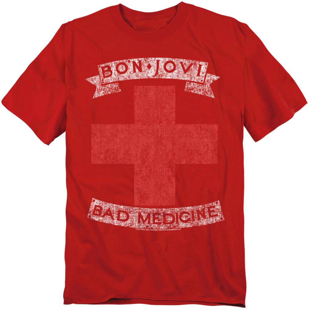 Bon Jovi Unisex Adult Bad Medicine T-Shirt