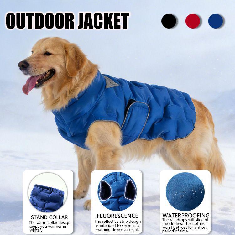 Winter Velcro Coat for Medium to Large Dogs - Golden Retriever & Labrador