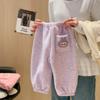Koala Fleece Winter Colorful Girls' One-Piece Thickened Cashmere Silk Warm Long Pants